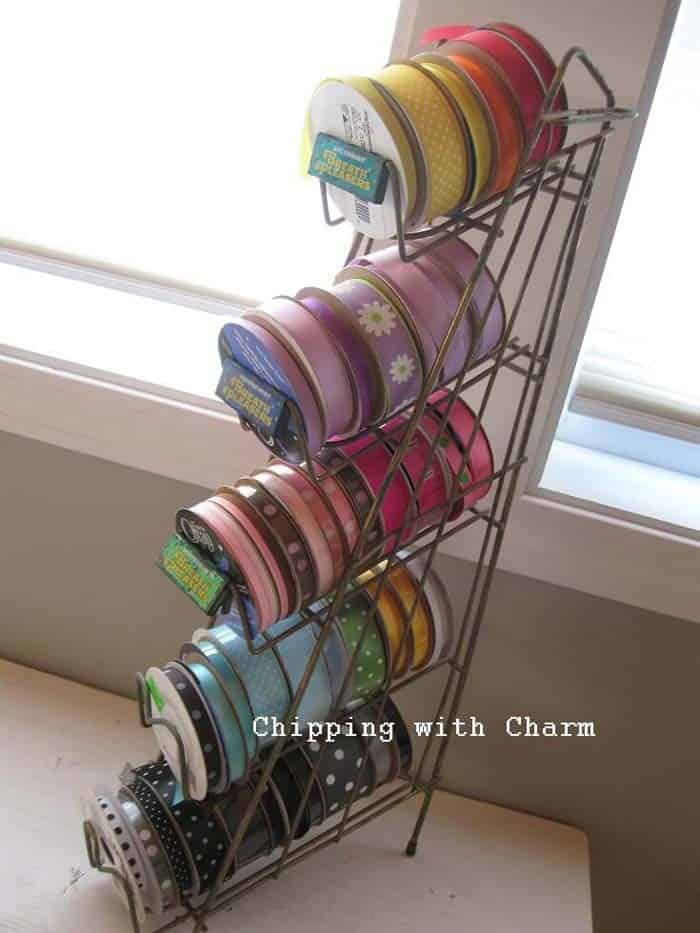 Crafty Use For Vintage Wire Rack