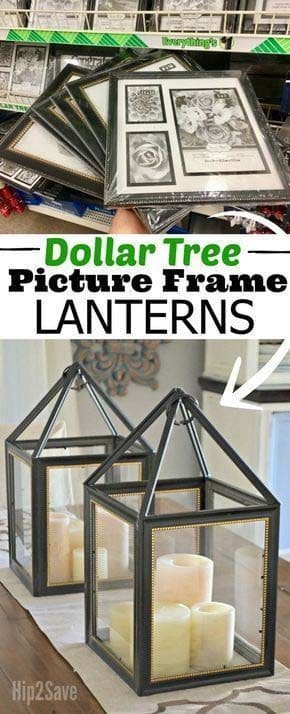 Lanterns From Dollar Store Picture Frames