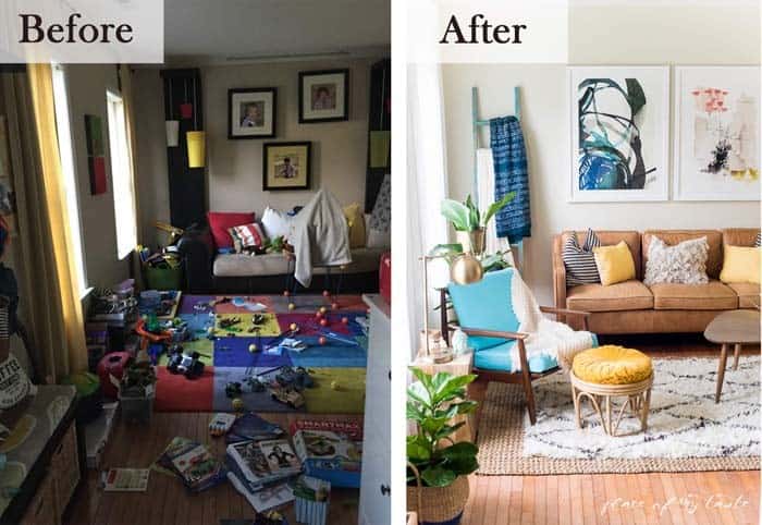 A Stylish Living Room Grows Up