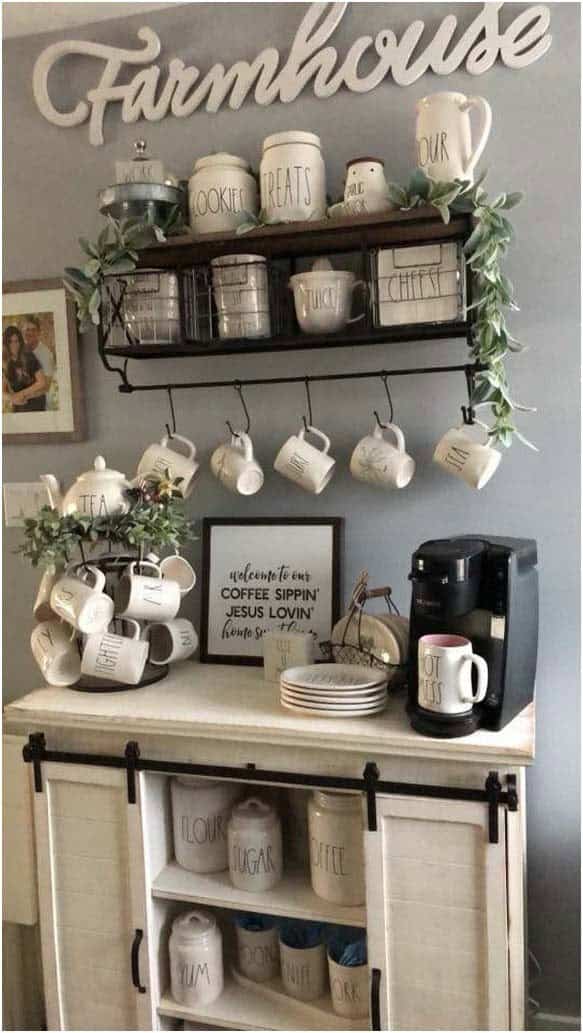 Create a Farmhouse Coffee Bar with an Old Stand