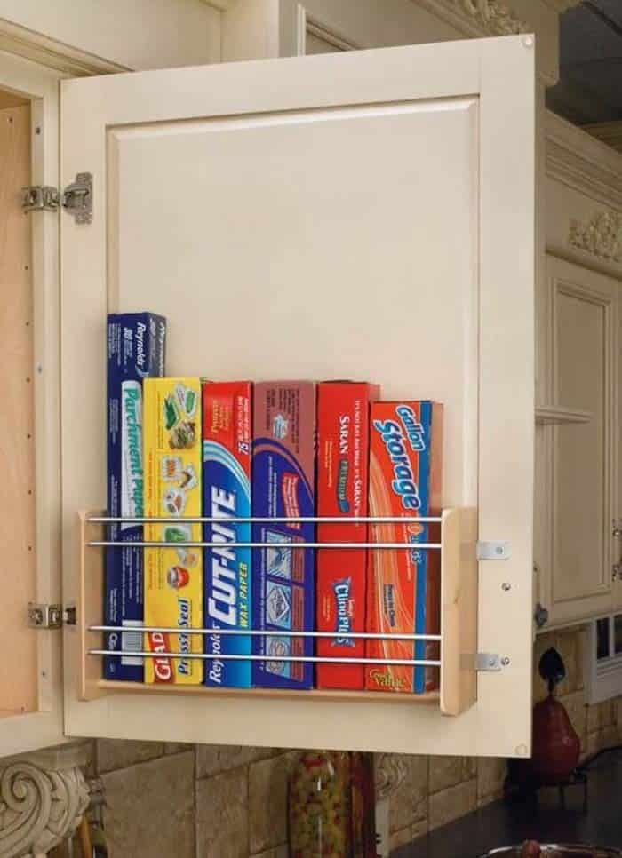 Door Mountable Holder for Kitchen Utensil and Supply Storage