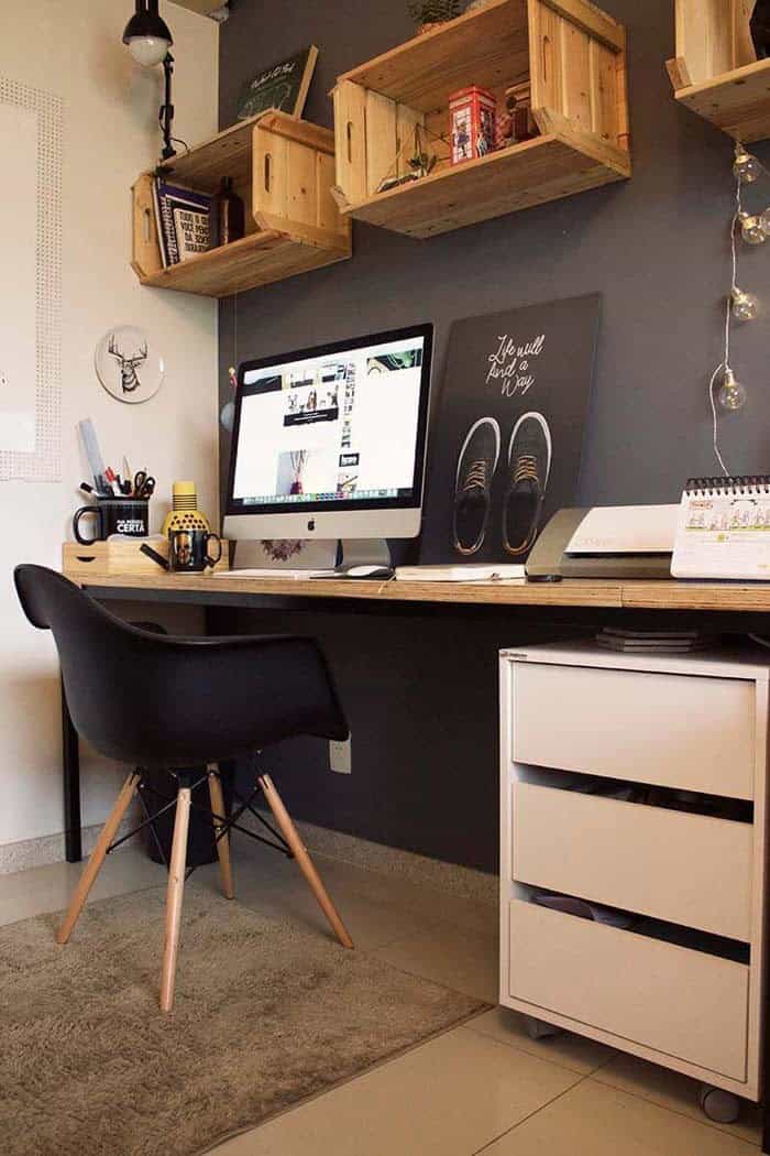 Upcycle Wooden Crates into Rustic Shelves for a Boy’s Room