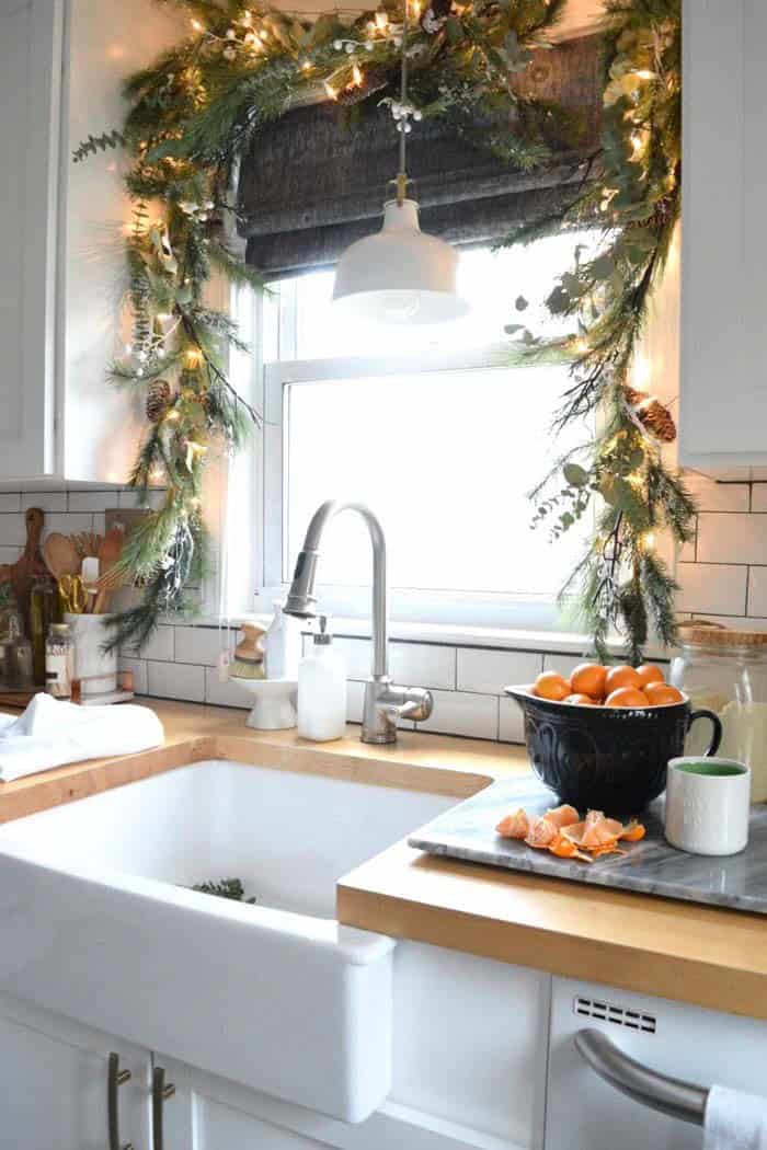 Make an Evergreen Garland for Above the Sink Decor