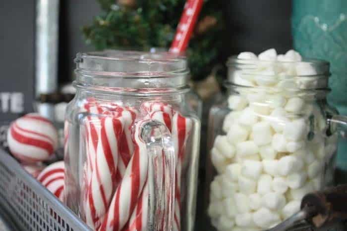 Make a Christmas-Themed Hot Cocoa Bar with Mason Jars