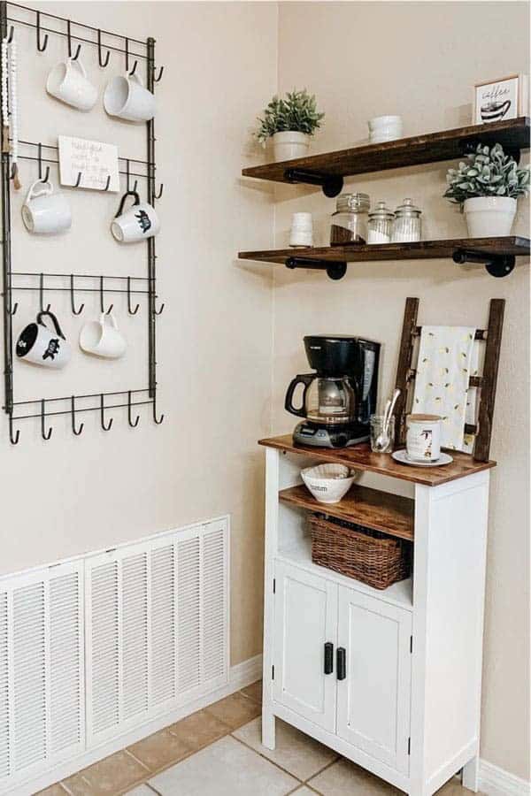 White Wood Coffee Station