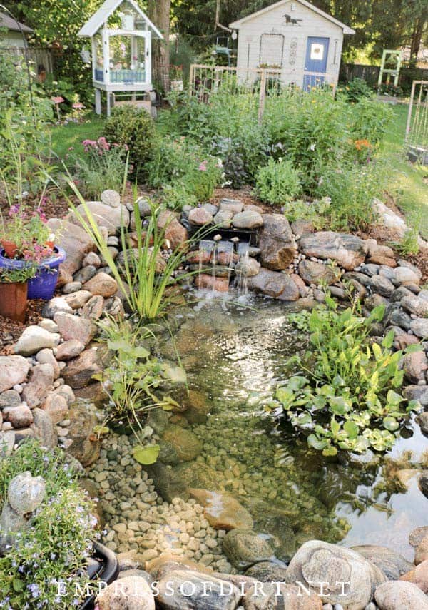 Beautifully Arrange Stones to Enhance Pond’s Design