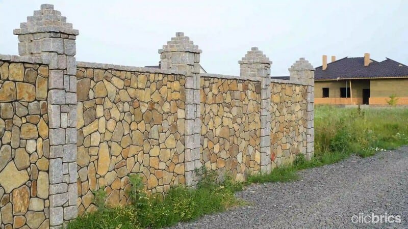 Stone Clad Wall