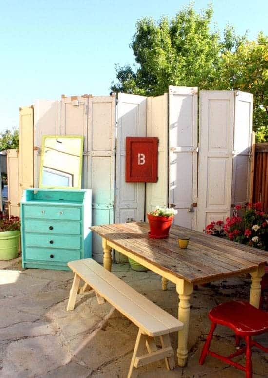 Upcycle Doors Into A Folding Privacy Wall