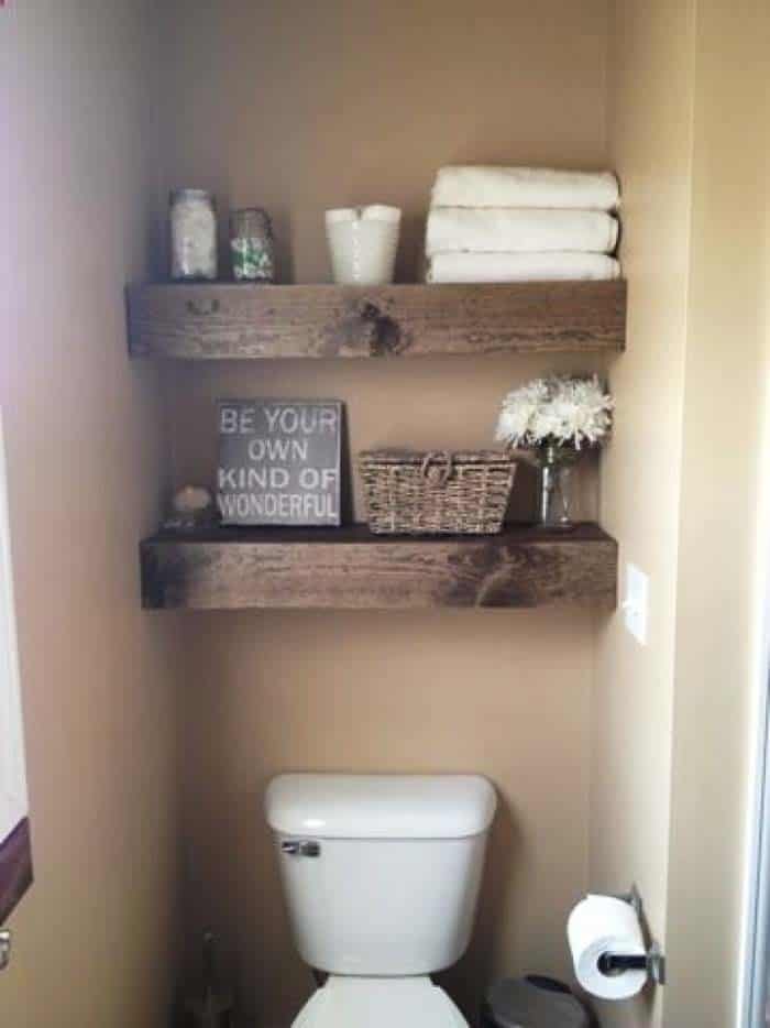 Add Décor Space Over The Toilet