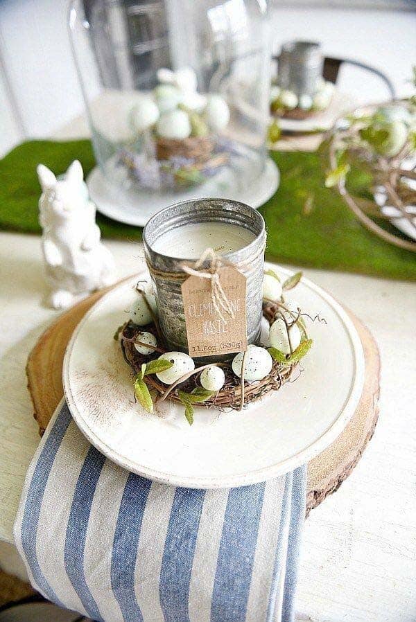 Upcycle a Rustic Can into an Easter Candle Decor