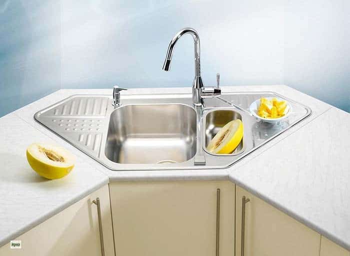 Wide Corner Design Sink