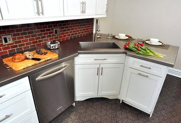 Stainless Steel Corner Sink