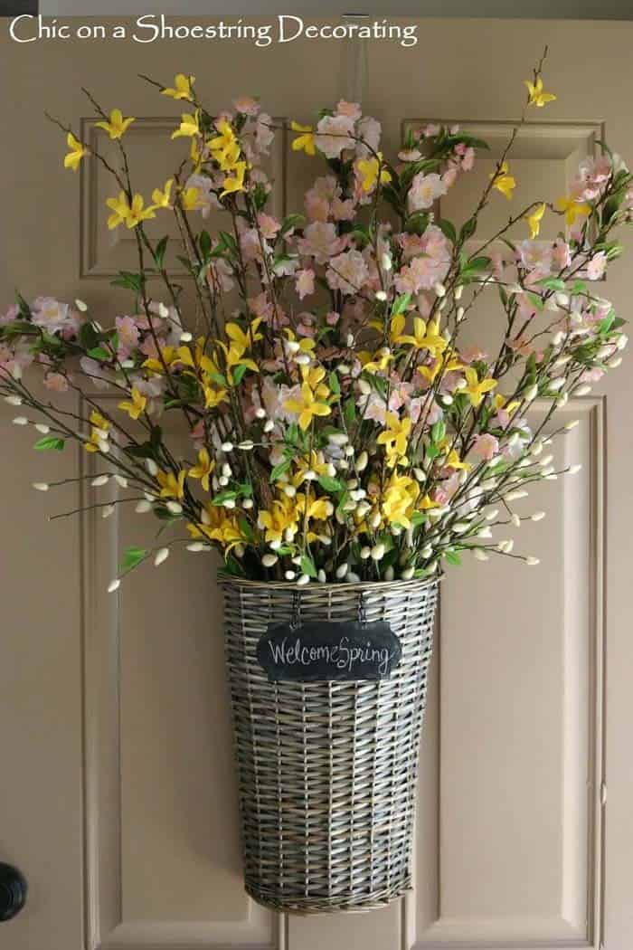 Opt For A Door Basket Instead Of A Wreath