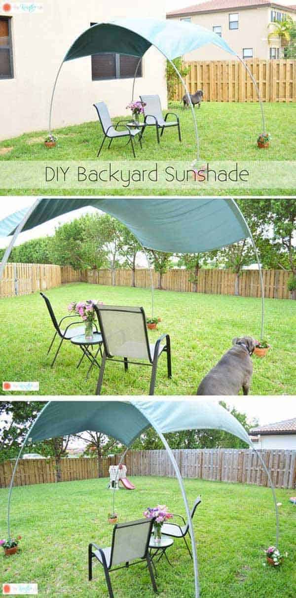 Customize Outdoor Shade With PVC Conduit and Canopy