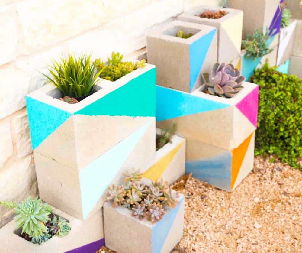 Geometric Planter Blocks