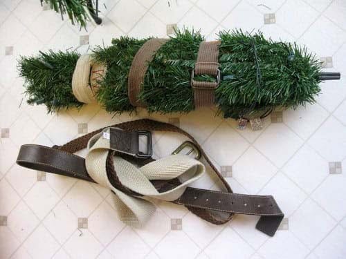 Reuse Old Belts For Tree Storage