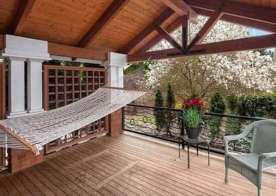 Peaked Roof Of An Open Porch