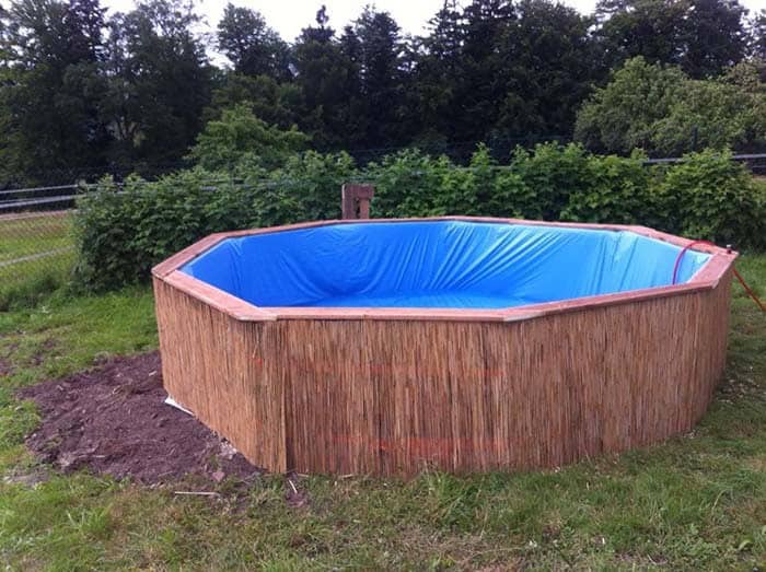 Reed Siding Over a DIY Pool