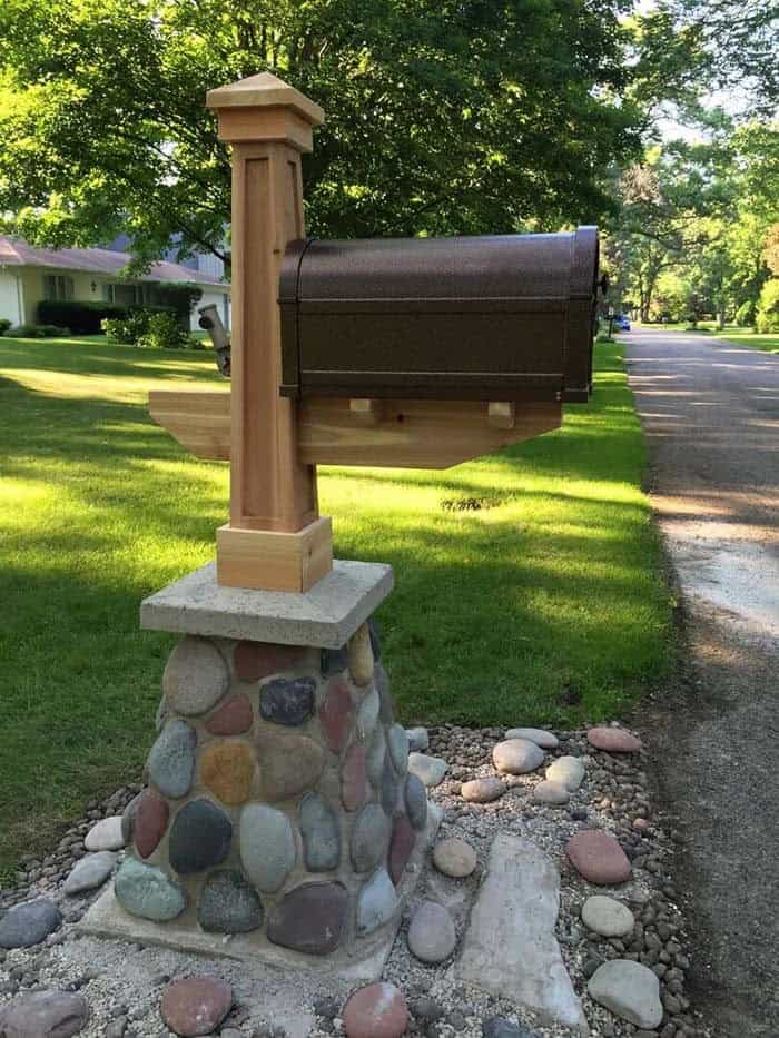 Mailbox Rises From Rock Garden Base