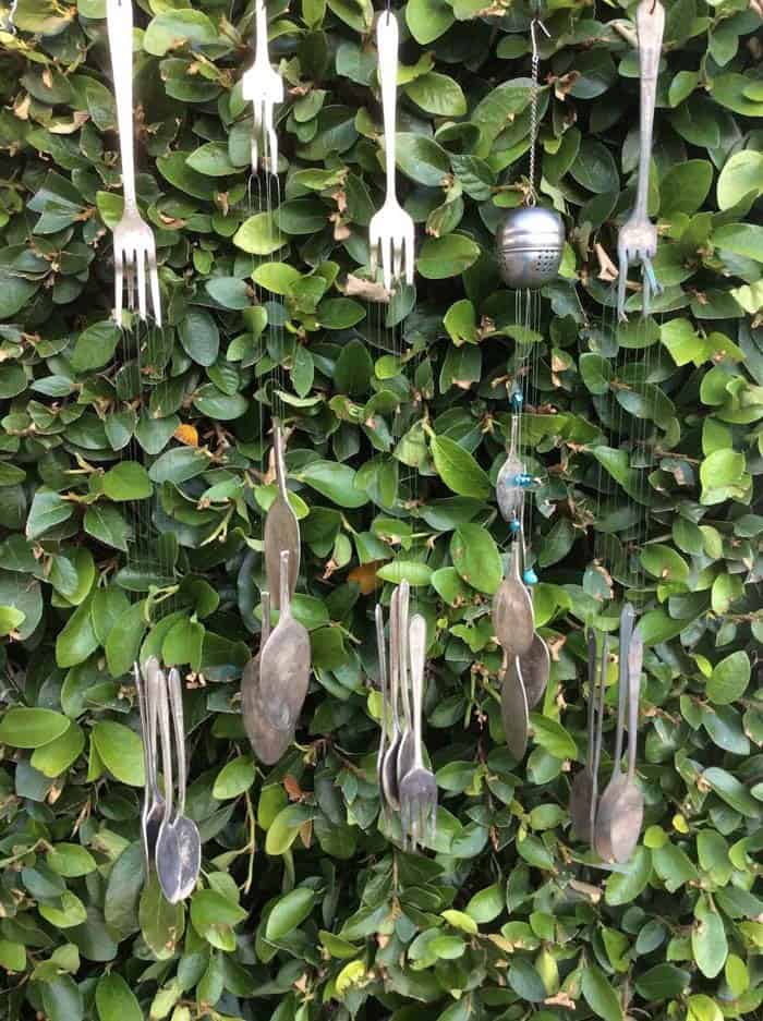 DIY Wind Chime Craft with Rusted Silverware