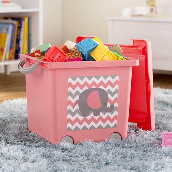 Organized Toys with Nellie the Elephant Stacking Basket