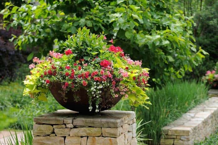 Upcycled Fire Bowl Becomes a Planter