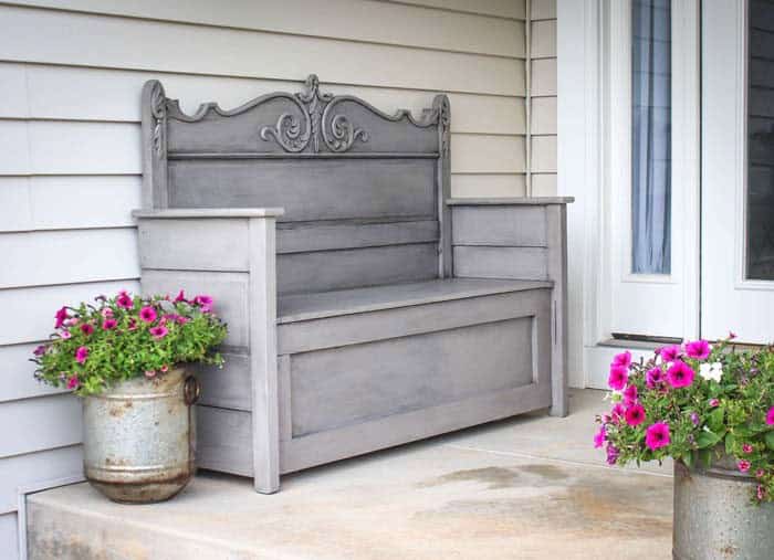 Repurpose A Vintage Headboard As A Bench