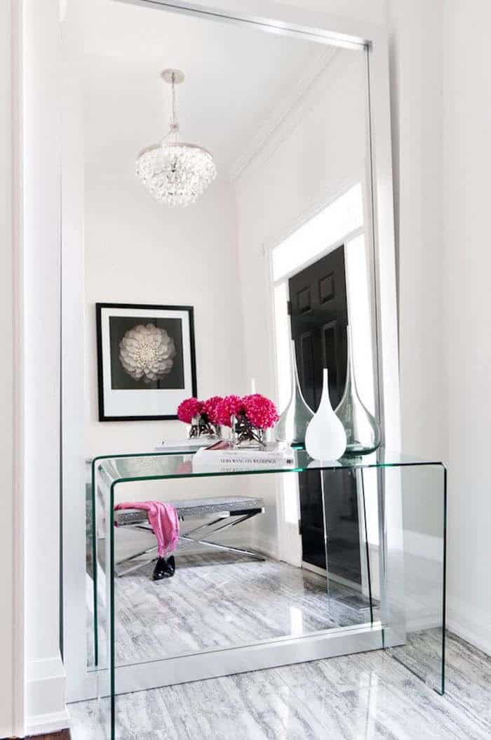 Make a Sleek First Impression with Glass Entryway Table