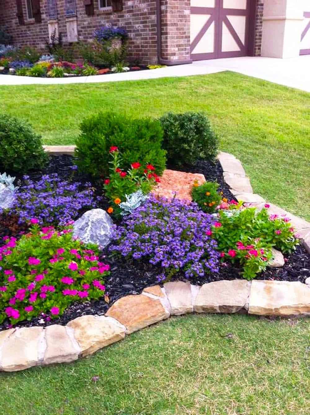 Vibrant Flowerbed Display