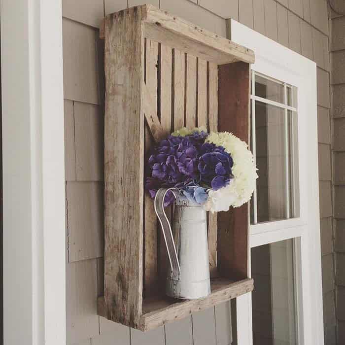 Repurpose a Farm Crate into a Chic Flower Vase Stand