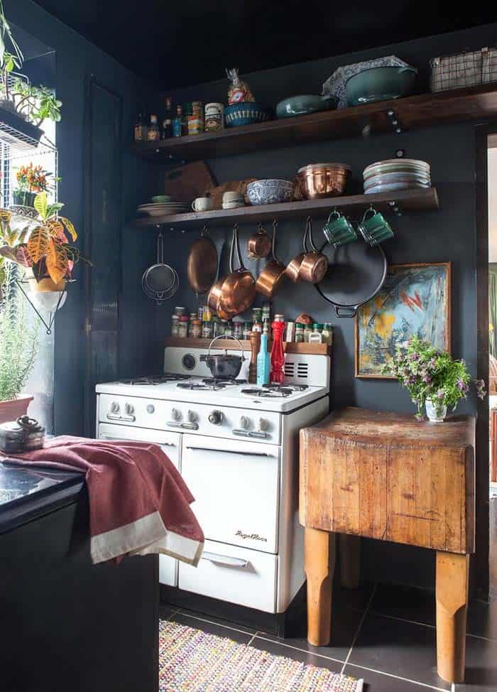 Deep Blue Cottage Kitchen