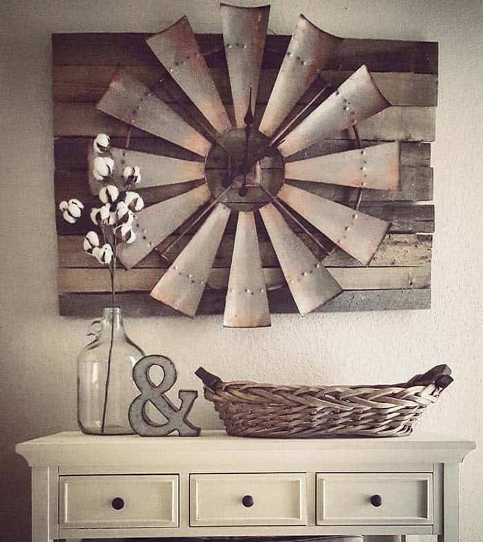 Transform Your Home with a Rustic Windmill Clock Accent