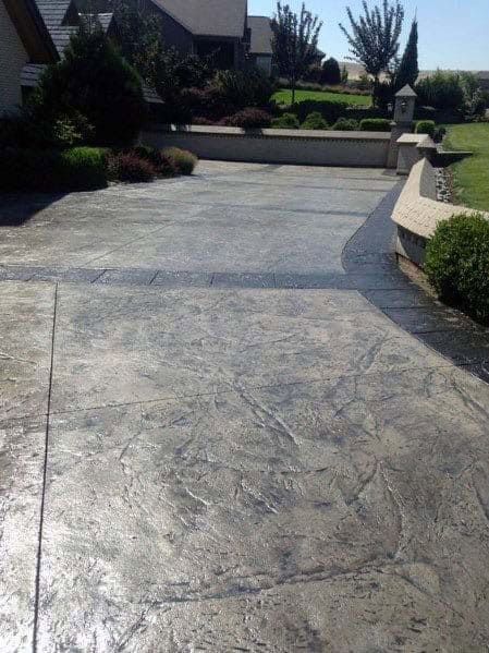 Concrete Driveway Looks Like Old Granite