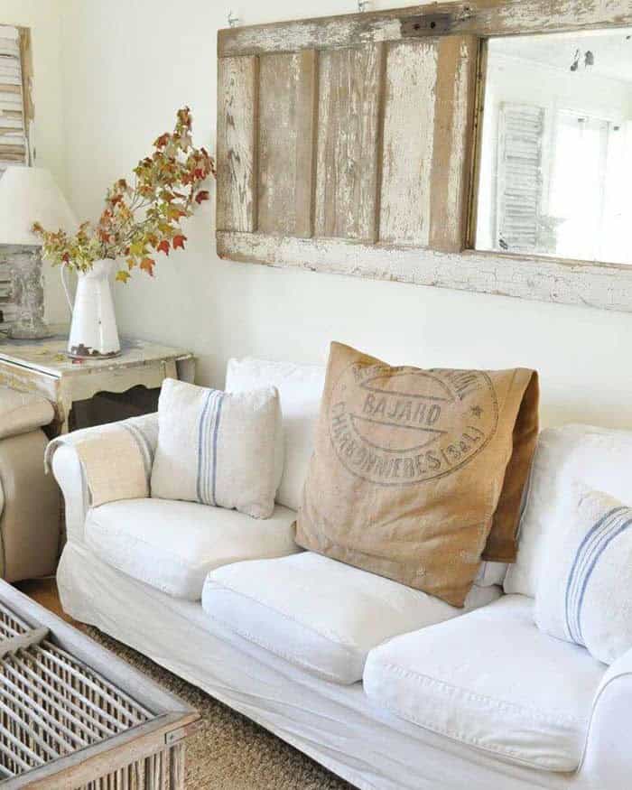 Create a Farmhouse Accent with a Mirror-Embedded Door