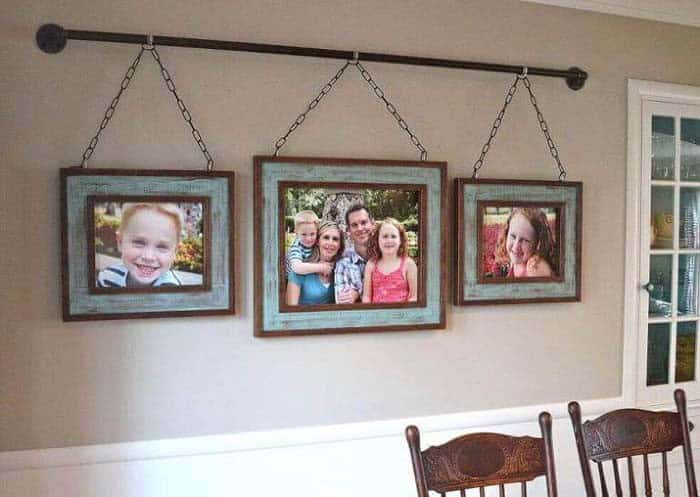 Rustic DIY Picture Frame Hanger