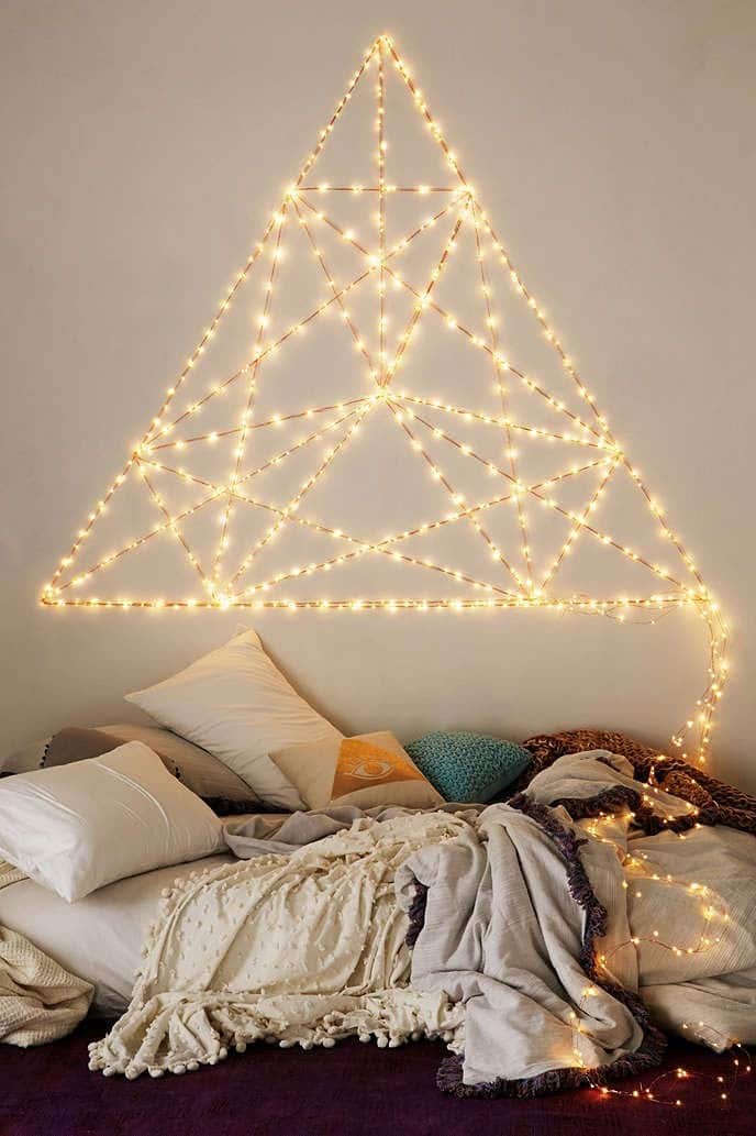 Lights Become Retro String Art Headboard