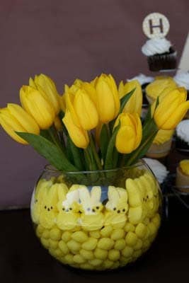 Festive Easter Jar with Lemon Droplets and Peeps