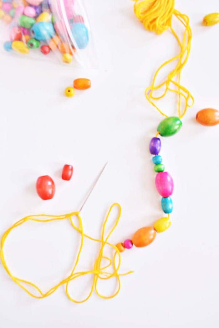 Vibrant Wooden Bead String