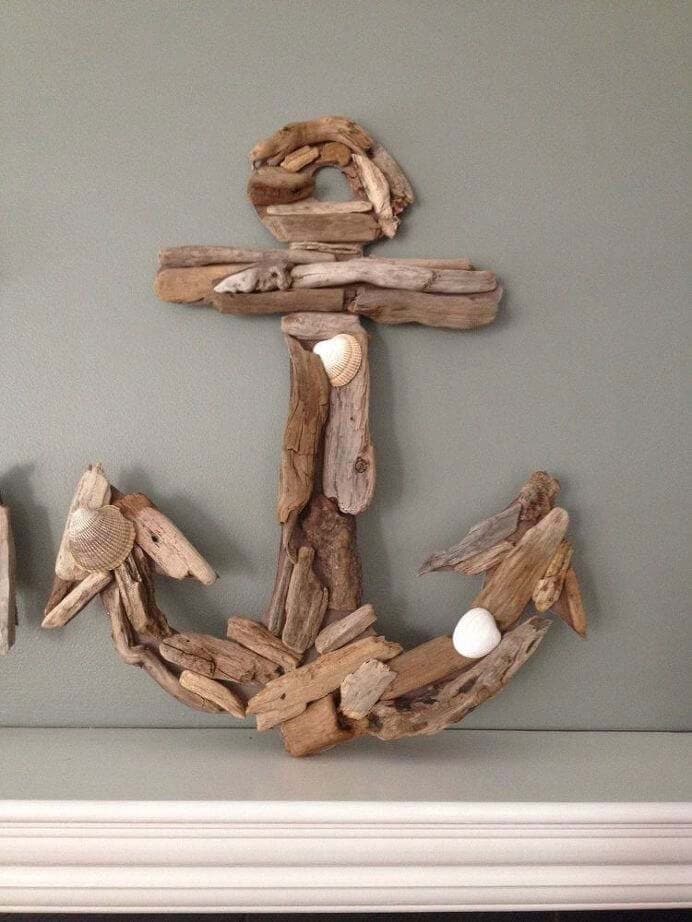 Create Boat Anchor Nautical Décor From Driftwood