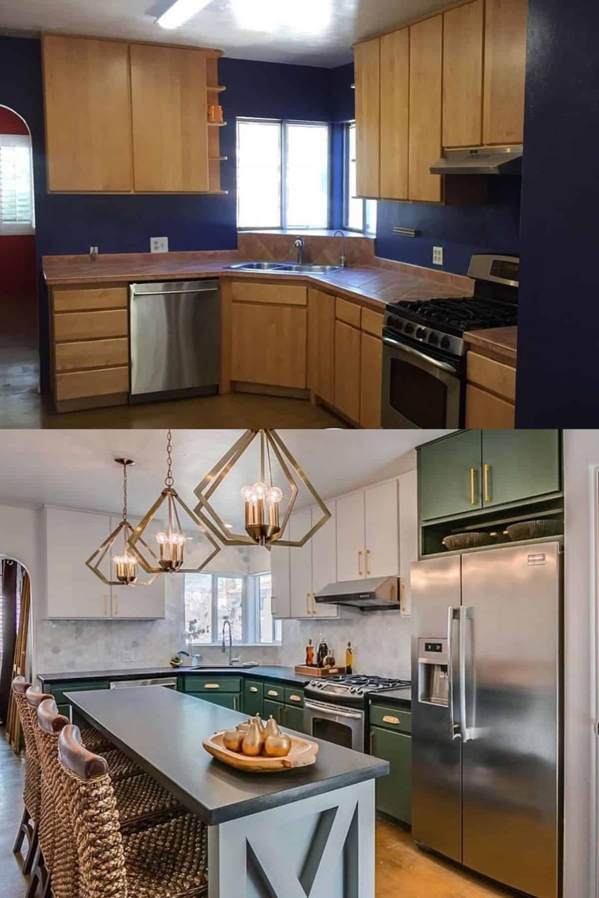 Bright Kitchen With Brass Elements