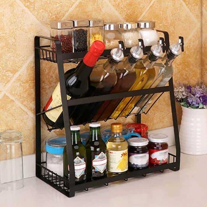 Stylish Storage for Spices, Oil and Vinegar