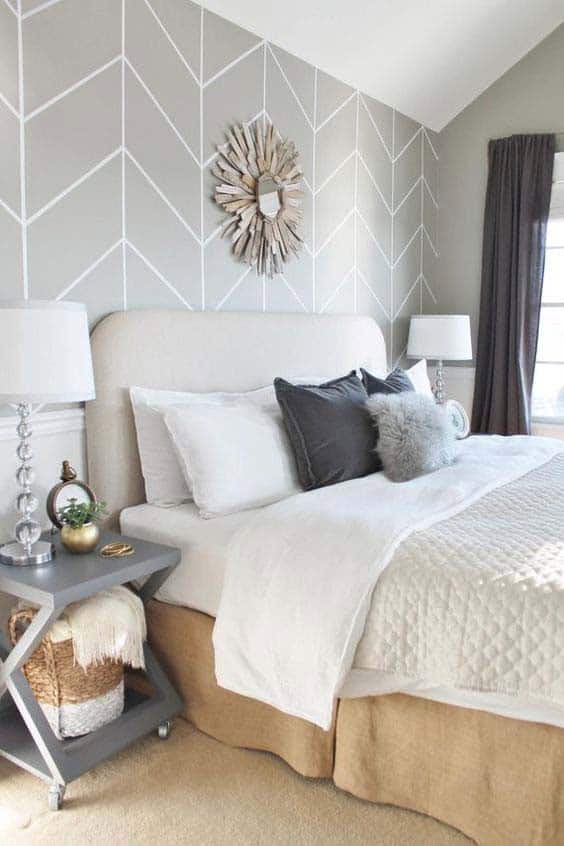 Use Gray in Wall Patterns and Curtains