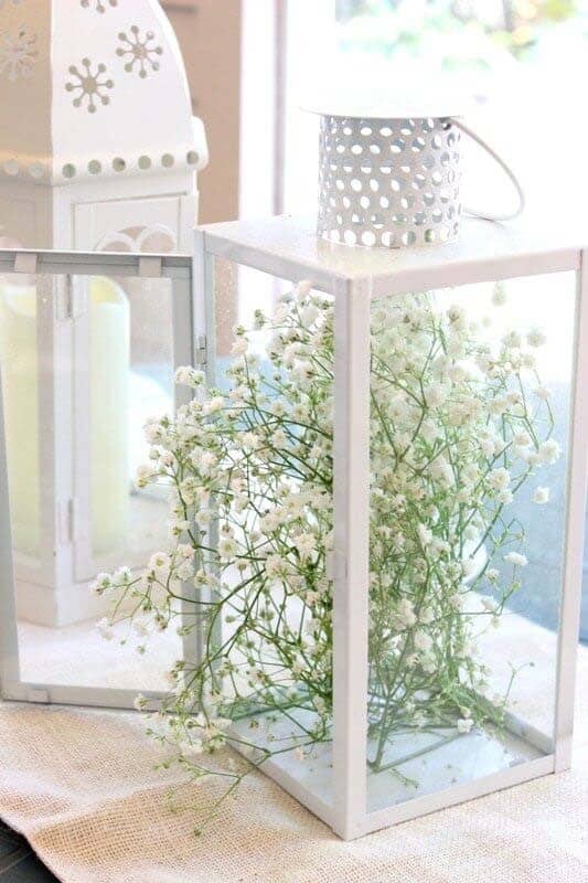 Welcome Light Indoors With White Lanterns