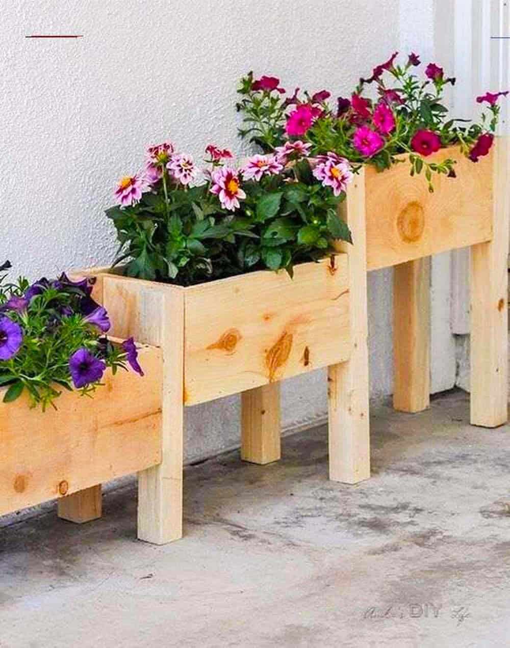 Elevated Wooden Planters