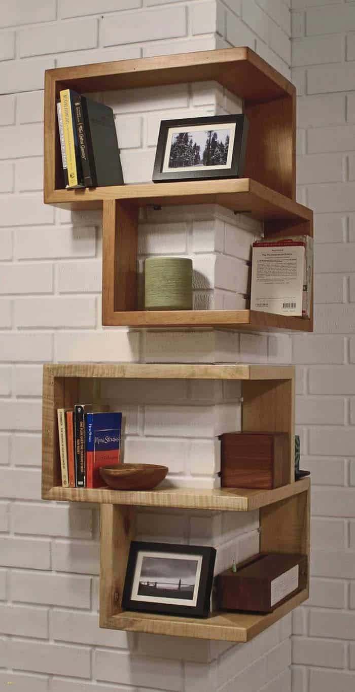 Turn a White Interior into a Focal Point with  Corner Shelves