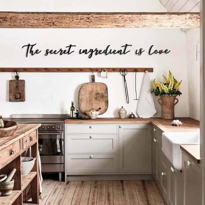 Ingredient Script Wall Sign