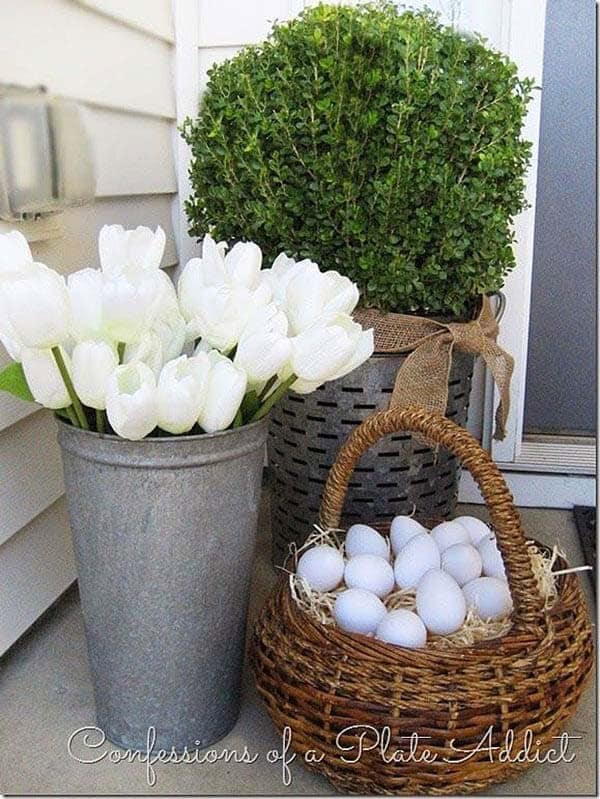 Tulips And Easter Eggs Welcome Spring