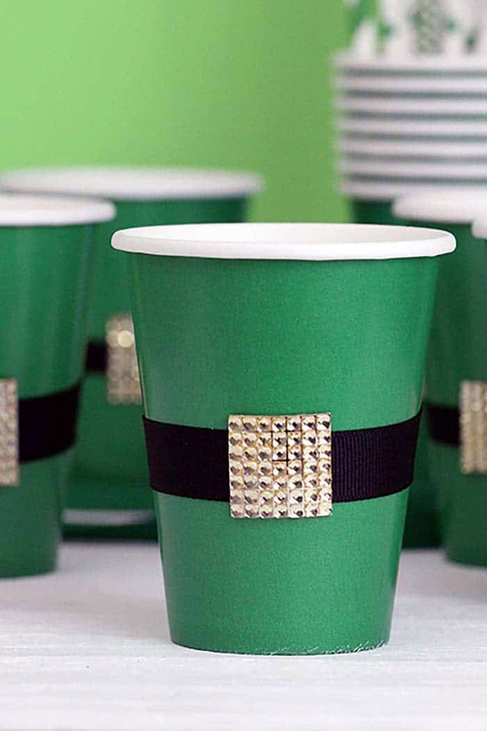 Add Leprechaun Belts to St. Patrick’s Day Party Cups