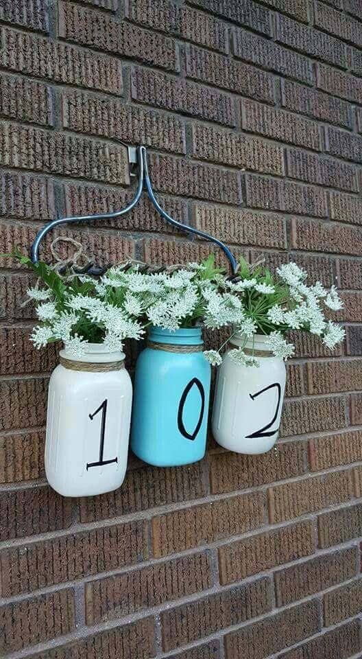 Mason Jar House Number