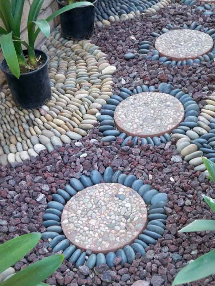 Paving with Gravel, Lava Stones And River Rocks